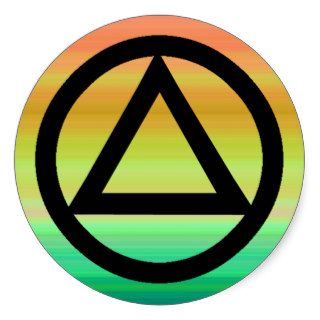 Circle and Triangle Recovery Sobriety Sticker