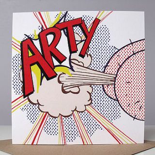 arty farty greeting card by cardinky