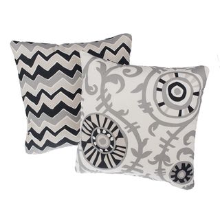 Soho Reversible Square Decorative Pillows (Set of 2) Throw Pillows