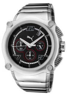 Puma PU101561001  Watches,Mens Rotor Chronograph Black Textured Dial Stainless Steel, Chronograph Puma Quartz Watches