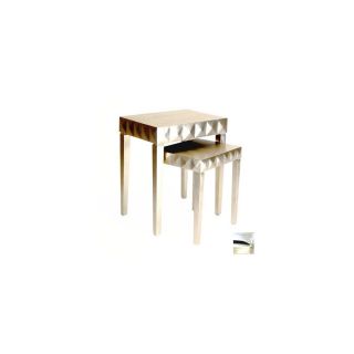 Wayborn Furniture Silver Leaf Accent Table Set