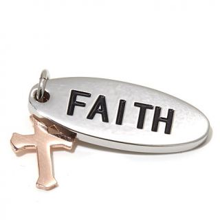 Michael Anthony Jewelry Stainless Steel Inspirational Pendant with Charm