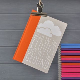 'head in the clouds' hardback notebook by bread & jam