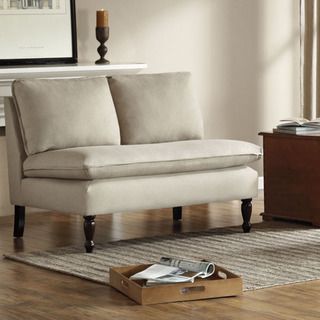 Toulouse Beige French Seam Loveseat Sofas & Loveseats