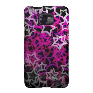 Neon Purple N Black Stars Samsung Galaxy Cover