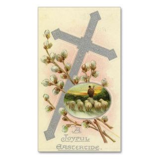 Vintage Easter Holiday mini doodles greeting cards Business Card Templates