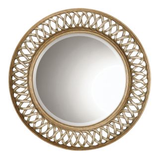 Global Direct 45 in x 45 in Scratched Silver Round Framed Wall Mirror