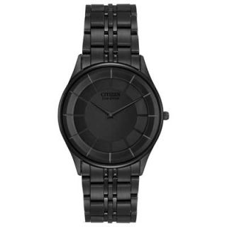 Mens Citizen Eco Drive™ Stiletto Black IP Watch with Black Dial
