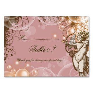 Floral swirls wedding table number card business card templates