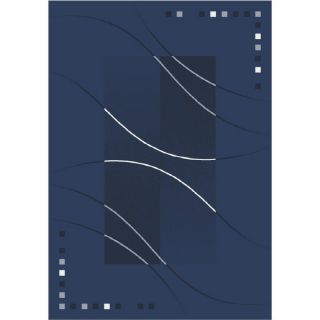 Milliken Caliente 5 ft 4 in x 7 ft 8 in Rectangular Blue Transitional Area Rug