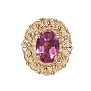 14 Karat Gold Pink Tourmaline Slide GS444 PT Jewelry