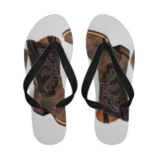 Western country cowboy boots fashion Flip Flops
