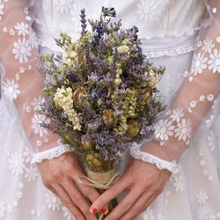 provence dried flower wedding bouquet by the artisan dried flower company