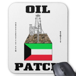 Kuwait Oil Patch,Kuwaiti Flag,Mousepad,Oil Rig