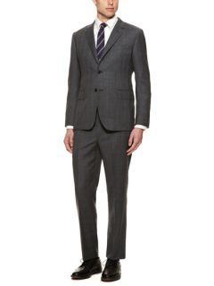 Slim Fit Wool Plaid Suit by Martin Greenfield