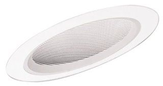 Halo 456W, 6" Trim Baffle Trim for Slope Ceiling White Trim with White Baffle   Recessed Light Fixture Trims  