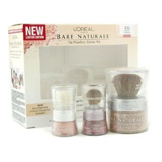L'Oreal Bare Naturale, The Flawless Starter Kit, 456 Soft Ivory  Foundation Makeup  Beauty
