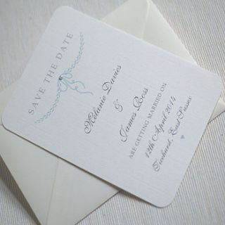 personalised 'elegant' save the date cards by beautiful day