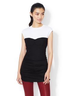 Jersey Colorblock Ruched Top by Narciso Rodriguez