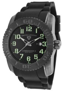 Swiss Legend 10068 GM 01  Watches,Commander II Black Textured Silicone and Dial Gunmetal Case, Fashion Swiss Legend Quartz Watches