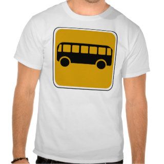 Vintage Bus Road Sign T Shirt