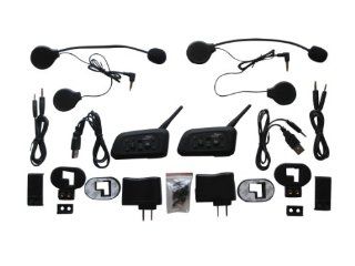 SharkMotorcycleAudio Shklxmbt688il Motorcycle Snowmobile Bluetooth Multi Interphone Headsets 6 Riders Intercom Bluetooth (Set). Great for Skiing