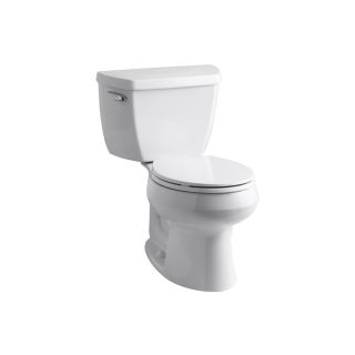 KOHLER Wellworth White 1.28 GPF (4.85 LPF) 12 in Rough In WaterSense Round 2 Piece Standard Height Toilet