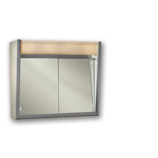 Broan Ensign 24 in x 23 1/2 in Stainless Steel Lighted Metal Surface Mount Medicine Cabinet