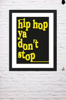 hip hop lyric print by louis' shed