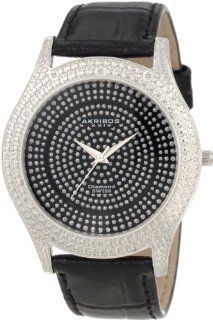 Akribos XXIV Men's AKR463BK Brillianaire Diamond Silver Brilliance Swiss Quartz Strap Watch at  Men's Watch store.