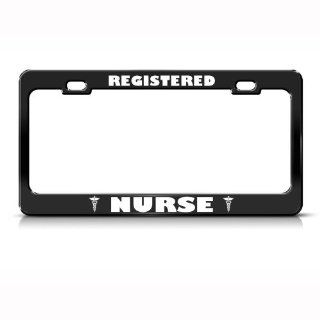Registered Nurse Nurses Metal Career Profession License Plate Frame Holder Tag Automotive