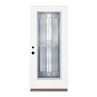 Therma Tru Benchmark Doors Full Lite Decorative Inswing Fiberglass Entry Door (Common 80 in x 36 in; Actual 81.5 in x 37.5 in)