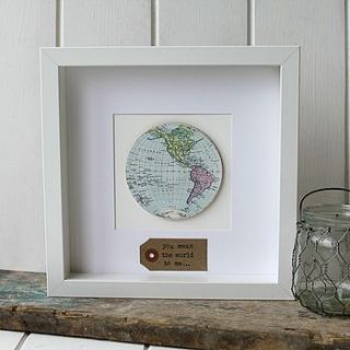 personalised vintage map globe picture by posh totty designs interiors