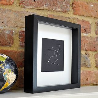 virgo framed constellation artwork by starology