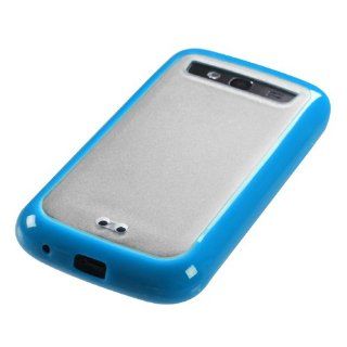 Rubber Trim Plastic Case Protector Hybrid Cover (Blue) for Samsung Galaxy S Blaze 4G T769 T Mobile Cell Phones & Accessories