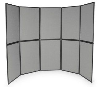 Trade Show Booth Panel Displays, 10 Grey Velcro Receptive Fabric Sections   84" Tall  Presentation Display Booths 