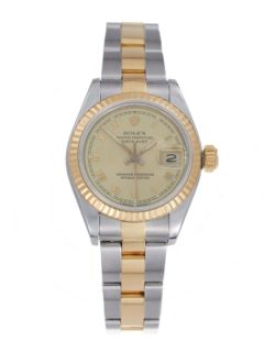 Rolex Oyster Perpetual Datejust 18K Yellow Gold & Stainless Steel Round Watch, 26mm by Rolex
