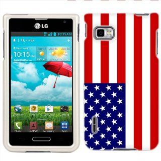 T Mobile LG Optimus F3 American Flag Phone Case Cover Cell Phones & Accessories