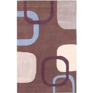 Surya Stella Smith STS 9008 Contemporary Hand Tufted 100% New Zealand Wool Chocolate 8' x 11' Area Rug   Area Rugs