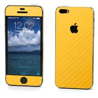 SKINTZ Yellow Carbon Fiber Wrap / Skin for Apple iPhone 5 Cell Phones & Accessories