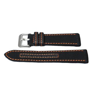 Hadley Roma Genuine Kevlar&reg; Watch Strap with Orange Contrast Stitching Watch Bands