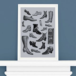 limited edition shoe screen print by s&t prints