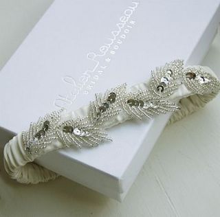 athena goddess vintage style wedding garter by chez bec