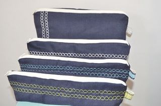 stitched zipper pouch by blueberry park