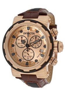 Invicta 11235  Watches,Mens Reserve Chronograph Rose Gold Dial Brown Leather, Chronograph Invicta Quartz Watches