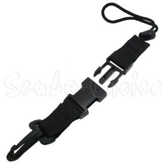 Scuba Choice Scuba Diving Dive Black Lanyard Clip with Webbing Strap Quick Release Buckle Toys & Games