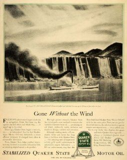 1941 Ad Quaker State Motor Oil Car Lubrication Robert Fulton Clermont Ship PA   Original Print Ad  