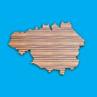 greater manchester county shaped chopping board by county choppers