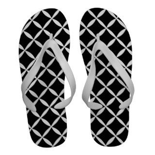 Black and White Mod Geometric Sandals