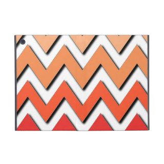 Chic Stylish Orange Ombre Zigzag Chevron Pattern iPad Mini Cases